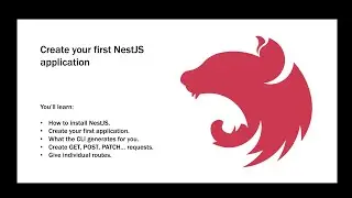 Install NestJS and create your first nestjs app using the @nestjs/cli