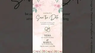 Wedding Invitation Video Design 💞👩‍❤️‍👨 #shorts #weddinginvitation