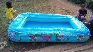 Cara Pompa Kolam Renang Plastik || Kolam Renang balon Anak anak