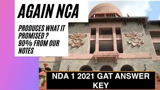 Nda 1 2021 Gat Answer key All Sets| 100%accurate answer key| New Careers Academy