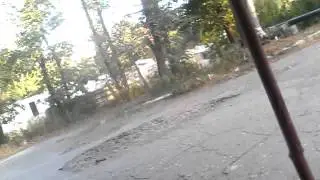 Взрывы в Дебальцево во время попадания в жилые дома