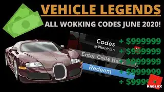 ALL NEW *SECRET* CODES ON VEHICLE LEGENDS! JUNE 2020 - Roblox - **100% WORKING