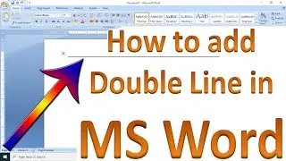 How to draw or insert double line in ms word