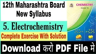 Electrochemistry 12 New Syllabus Exercise Solutions Explained | Full Exercise solution with Pdf