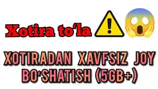 telefonda xotirani boʻshatish / xotirani xavfsiz tozalash / keshni oʻchirish.