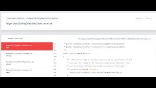 How to solve the Laravel Target class Listing (or anything) Controller does not exist error