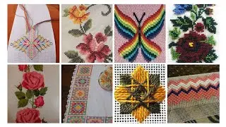 #1 elegant and very impressive knit embroidery cross stitch handwork design ❤️ 75+ design