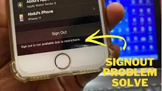 Apple ID Sign Out is not Available due to Restrictions problem solve in a minute