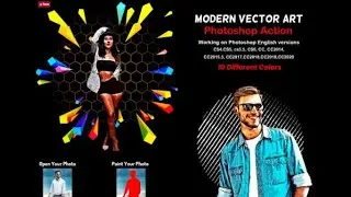 Modern Vector Art Photoshop Action | Free Download | photoshop action Template | Premium asset