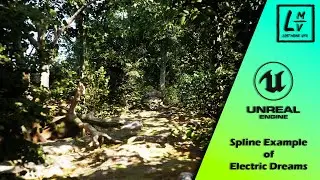 How to Create Any Foot Road with Spline Example in Unreal Engine 5.2.1 Electric Dreams!