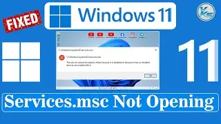 ✅ How To Fix Services.msc Not Opening in Windows 11