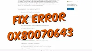 Fix Windows 10 KB5034441 Update Error 0x80070643 - Need To Manually Resize Partitions To Fix Problem