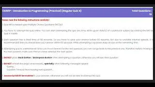 CS201(Practical) Regular Quiz #4 || CS201P - Introduction to Programming Practical || Fall 2024