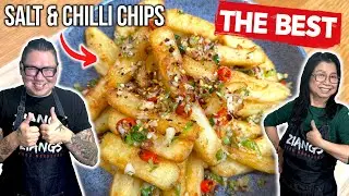 THE BEST TRIPLE COOKED SALT and CHILLI CHIPS 🍟 (Fries) Mum and Son Professional Chefs Cook