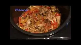 Овощное рагу с мясом в мультиварке Philips HD3197