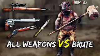 ALL Max Level Weapons vs Brute in Resident Evil 4 | With Timestamps - Professional Difficulty