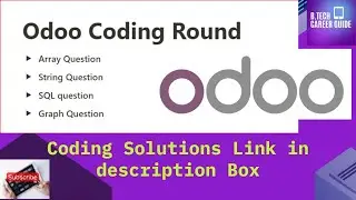 Odoo Coding Round Solutions | Easy Questions | Array | Strings | SQL  | Graph | Analysis #odoo #job