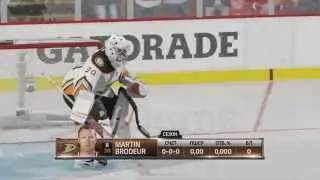 NHL 15. Martin Brodeur debut for Anaheim Ducks.