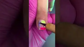 Укрепление коротких ногтей полигелем | Текстуры на ногтях | Летний маникюр #маникюрпошагово #nailart