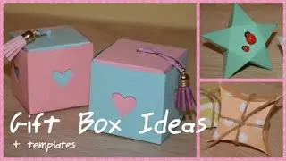 3 DIY GIFT boxes + free printable templates!