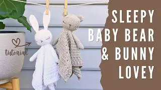Crochet Baby Lovey Blanket Tutorial | Easy Bear & Bunny Security Blanket Pattern