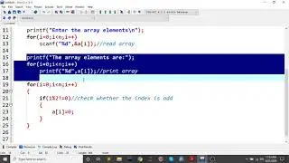 Problem 3 - Make the elements present at odd index to 0