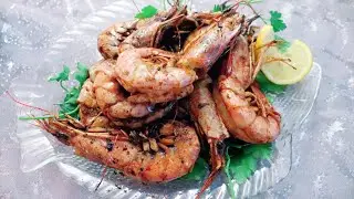 жареные креветки в маринаде