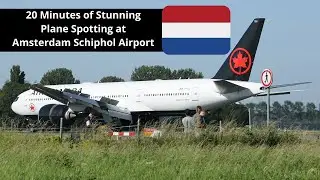 20 Minutes of Plane Spotting Heavies at Amsterdam Schiphol Airport During Morning Rush Hour (4K)