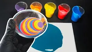 acrylic pouring abstract art tutorial for beginners pour on canvas / Fluid art abstract art 2022