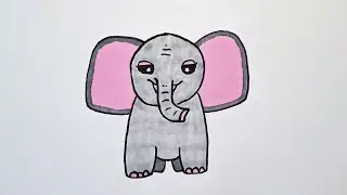 Sevimli Fil çizimi #drawing #elephant Birlikte çizelim