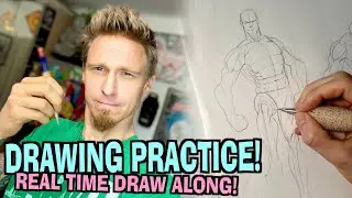Real Time Draw Along Drawing Practice!