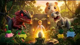 Rex the Dinosaur looks for a Friend, Fun Toy Story for Kids, Toy Adventure, Jurassic World toyplay