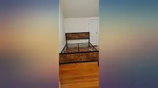 Queen Size Platform Metal Bed Frame with Wooden Headboard and Footboard//Rustic review
