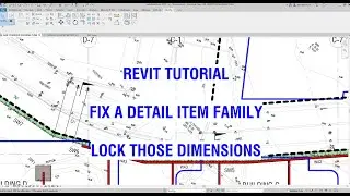 Revit Tutorial - Fix a Not Moving Right Detail Family By Locking the Dimension.