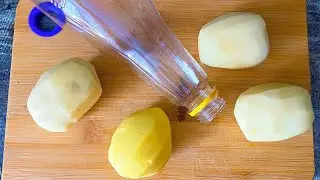 TAKE 4 POTATOES AND EMPTY BOTTLE! No one will guess HOW this dish is made!