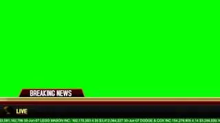 Breaking News Banner - Green Screen