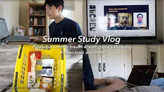 Productive College Prep Vlog📚💻: AI Courses, Korean food, and Grocery Shopping