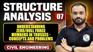 Structure Analysis 07 | Understanding Zero/Null Force Members in Trusses - Concepts and Problems