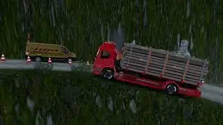 Dangerous Road in Euro Truck Simulator 2 #eurotrucksimulator2live