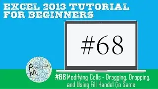 Excel 2013 Tutorial for Beginners #68: Dragging, Dropping, and Using Fill Handel (in Same Worksheet)