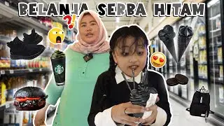 DINAR MAKAN DAN BELANJA SERBA HITAM. MAMATA JADI BINGUNG😱😭 