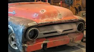 1956 F100 Hood Repair