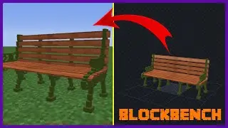 Minecraft Modeling | BlockBench Modeling For Minecraft Java Edition | Park Bench