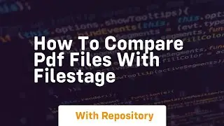 How to compare pdf files with filestage