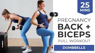25-Minute Prenatal Arm Workout: Back and Biceps Workout (Dumbbells)