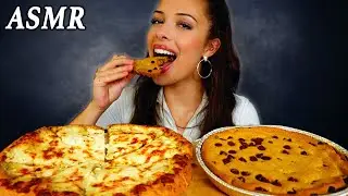 ASMR MUKBANG Pizza Hut Cheesy Pizza & Ultimate Chocolate Chip Cookie!