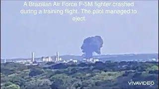 A Brazilian Air Force F-5M fighter crashed during a training flight. The pilot managed to eject.