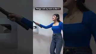 Things I ask my mom vs dad 🤦🏻‍♀️ #shorts #youtubeshorts #viralshort