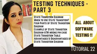 Testing Techniques | State Transition Diagram | State Transition Testing Technique