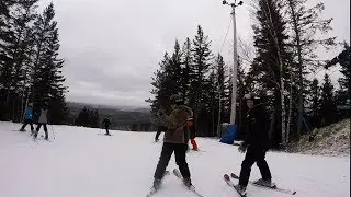 Notre premiere fois en ski! - Conge de Mars 2018